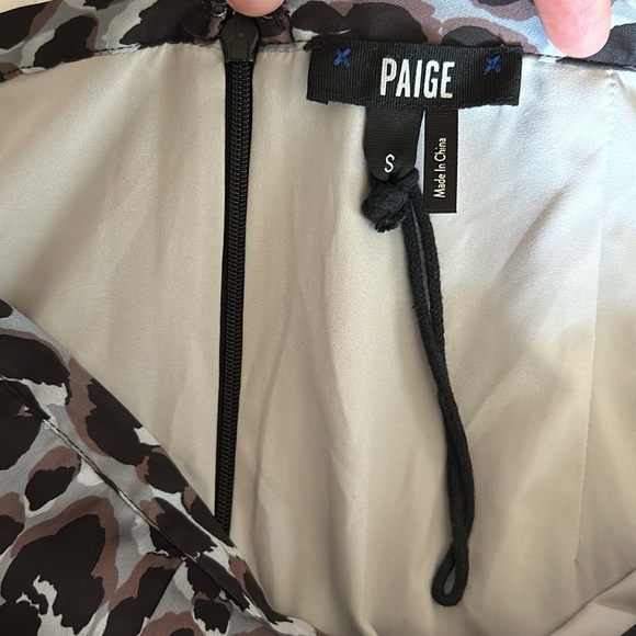 PAIGE Delfina Blue Ice Leopard-Print Skirt Size Small - Picture 10 of 10